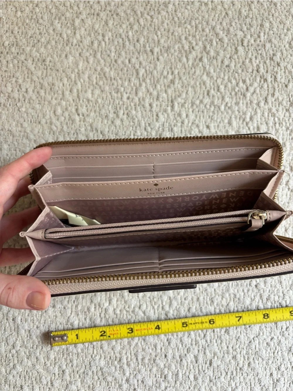 kate spade Two-Tone Dome Satchel & Zip Wallet - White & Taupe